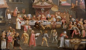 Un banquete de bodas grotesco de Workshop of Verbeeck Family